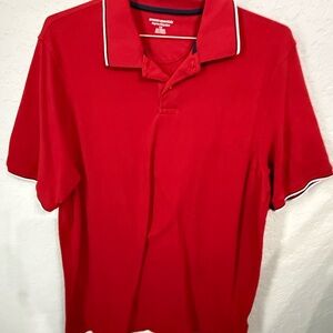 Amazon Essentials Red Polo Shirt with Contrast Trim